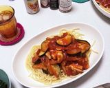 ズッキーニとチキンのトマトパスタ作り方9写真
