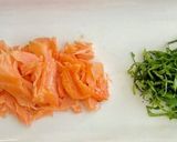 わっぱ弁当＊塩鮭と大葉の混ぜごはん作り方1写真