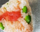 大人のおにぎり♪辛子明太子と枝豆作り方2写真