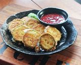 おうち居酒屋★韓国風ズッキーニのピカタ作り方5写真