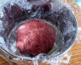 FPで牛肉100%ハンバーガー用パテ作り方5写真