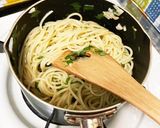 バジルと生ハムのオイルパスタ作り方4写真