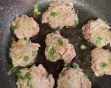 豚こまバーグお好み焼き風作り方2写真