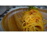 食べるラー油と揚げネギのパスタ作り方9写真