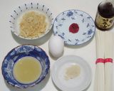 そうめんに天かすと梅干しとごま油作り方1写真