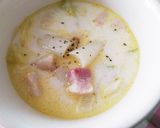 長ねぎとベーコンのチーズ風味ミルクスープ作り方7写真