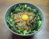 オクラとなめたけの丼作り方4写真