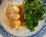 簡単！レタス豆苗カニカマのごまぽんサラダ作り方2写真