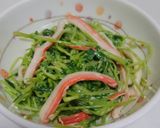 簡単！レタス豆苗カニカマのごまぽんサラダ作り方5写真