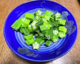 長芋とおくらのなめこあんかけ作り方2写真