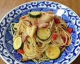 塩とまと&ズッキーニ舞茸のパスタ作り方5写真