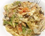 鍋ひとつで簡単ミルク煮パスタ作り方6写真