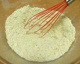 大豆パウダーのバタフライピー蒸しパン作り方2写真