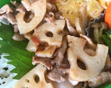 お弁当用☆豚コマと蓮根の梅炒め作り方7写真