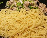 キャベツと豚肉のガーリックパスタ作り方3写真
