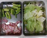 アスパラとベーコンのクリームパスタ作り方1写真