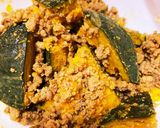 かぼちゃとひき肉のカレー炒め煮作り方8写真