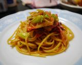鯨ベーコンと長ネギのペペロンチーノ作り方6写真