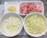 町中華の豚肉ガーリックバター炒め作り方1写真