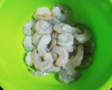 簡単☆海老と長ネギのガーリックバター炒め作り方1写真