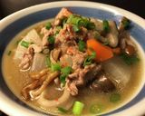 きのこと生姜の豚汁作り方12写真