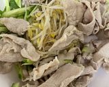 豚しゃぶ+もやし+きゅうりのピリ辛酢醤油作り方2写真