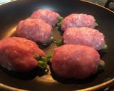 簡単！甘辛だれ♪豚ひき肉のインゲン巻き作り方2写真