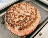 【肉汁爆発】チーズデミの巨大ハンバーグ作り方10写真