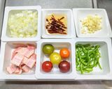 カラートマトでスパゲティナポリタン作り方1写真