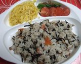 残り物で手間なし!ひじきご飯作り方4写真