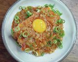 冷奴のピリ辛なめこ和え作り方1写真