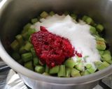 ビーツの葉柄を使ったルバーブジャム作り方5写真