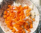 豆腐バーグ入南蛮漬け味豚こま乗せドーム蒸作り方2写真