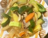 根菜牛丼風甘辛炒め味温野菜サラダ作り方17写真