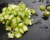 簡単!かた焼きそば☆塩オクラあん作り方2写真