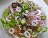 簡単!かた焼きそば☆塩オクラあん作り方4写真