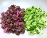 しば漬けと きゅうり の おにぎり作り方1写真