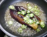 簡単！焼きナスのオクラ白だし煮作り方4写真
