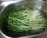 シャキシャキ水菜としらすのおひたしサラダ作り方1写真