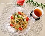 レタスとハムのサラダうどん作り方7写真