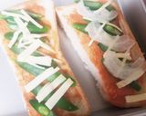 インゲン&オリーブチーズマヨピザトースト作り方5写真