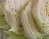 キャベツと豚バラのフライパン蒸し作り方1写真