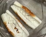 竹輪のぐるぐる^_^梅しそ味作り方3写真