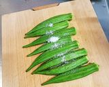 オクラと茗荷の浅漬け作り方1写真
