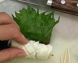 竹輪のぐるぐる^_^梅しそ味作り方5写真