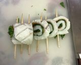 竹輪のぐるぐる^_^梅しそ味作り方7写真
