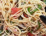 夏野菜ときのこのスパゲティー作り方4写真