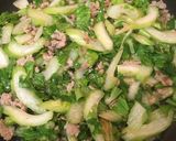 セロリとひき肉炒め作り方7写真