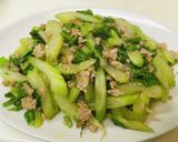 セロリとひき肉炒め作り方8写真