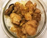 親子丼エビ&椎茸入り♡&花切マンゴー♡作り方10写真